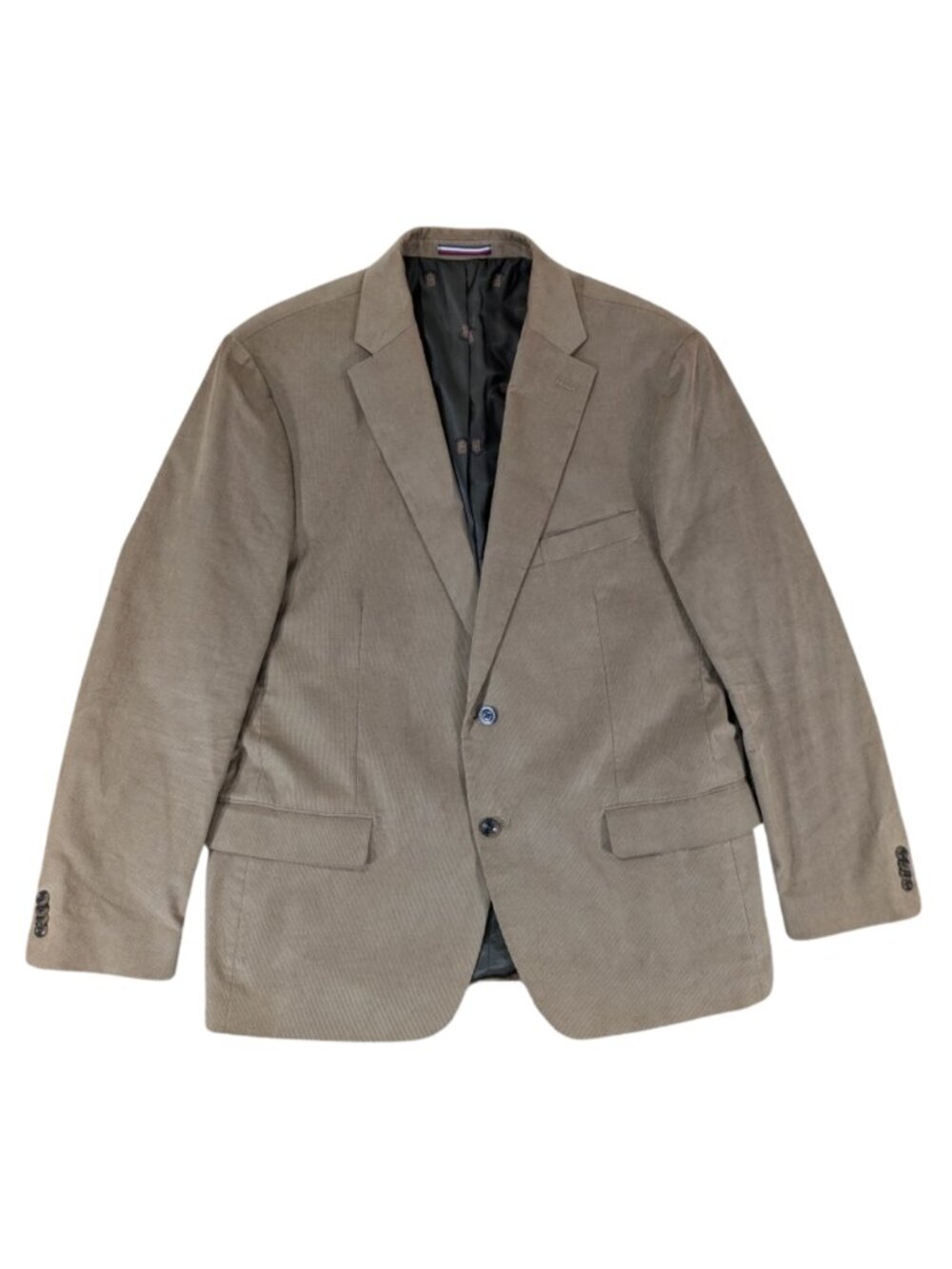 Tommy Hilfiger Men's 46R Tan Corduroy 2-Button Blazer Sport Coat Jacket